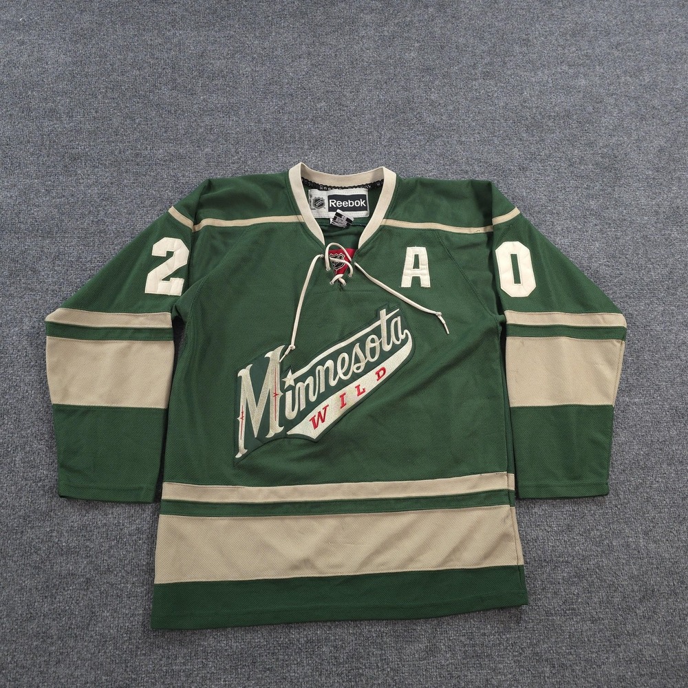 Minnesota Wild Jersey Mens 48 Green Suter 20 NHL Hockey Reebok CCM Lace Up